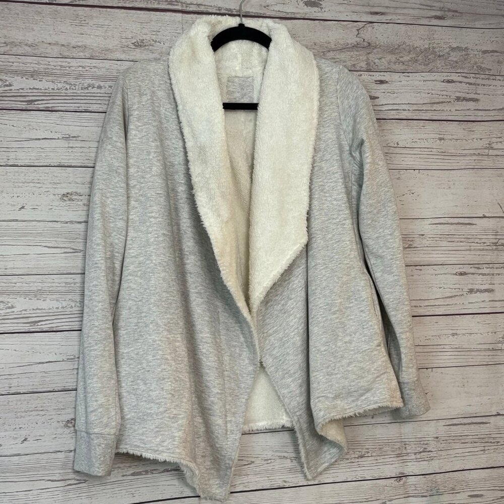 Gaiam Sweater Wrap Fleece Lined Cardigan Jacket‎ Large - Picture 2 of 9